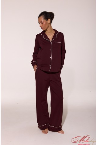 Комплект піжами з кантами з бавовни Luna LP-056